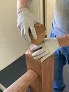 Installing wood finial